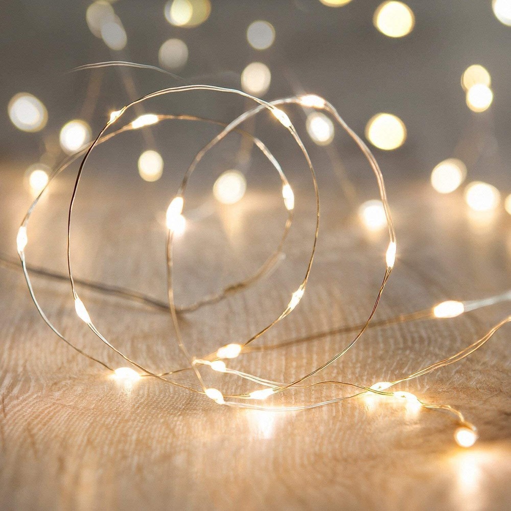 16.5Ft 50 LED Fairy Lights Battery Operated String Lights for Party Home Wedd...