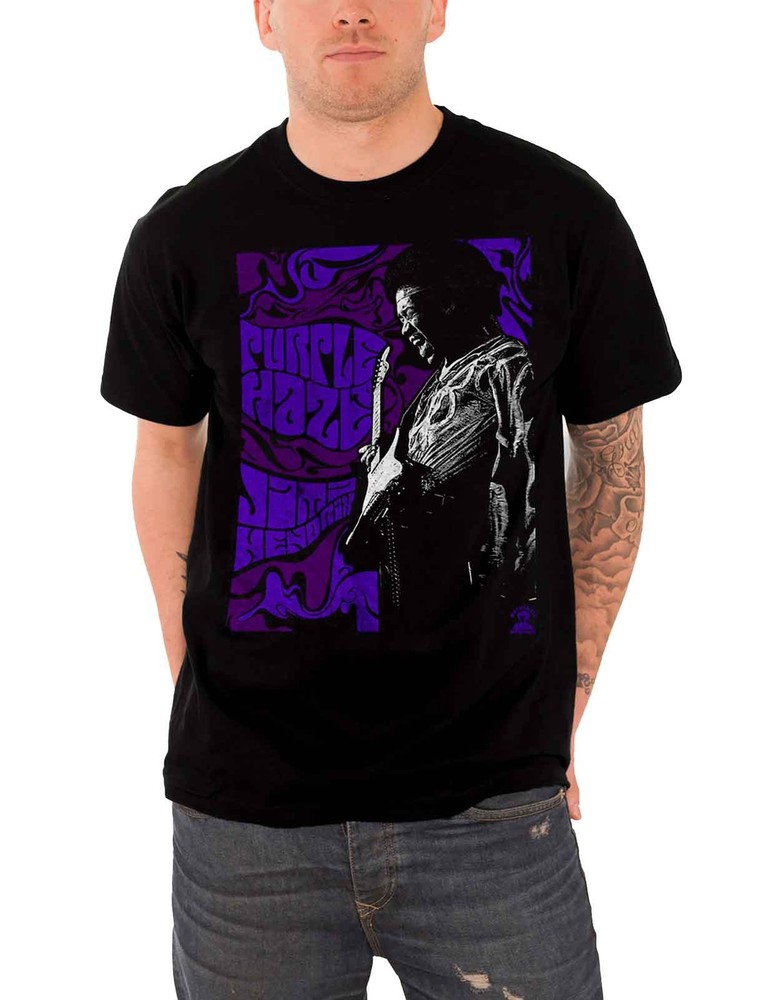 Jimi Hendrix T Shirt Mens Purple Haze band of gypsys new Official Black
