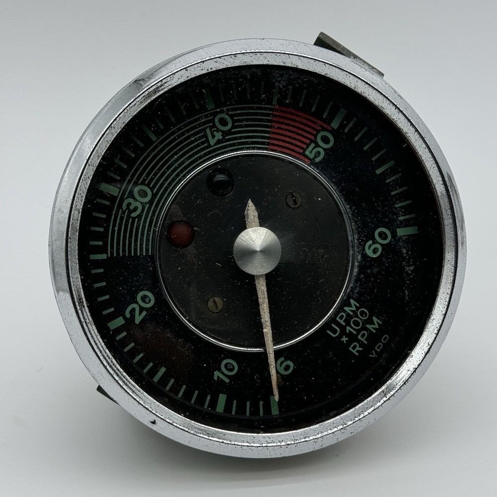 Porsche 356 Mechanical Tachometer Gauge + Bracket TACH Original VDO
