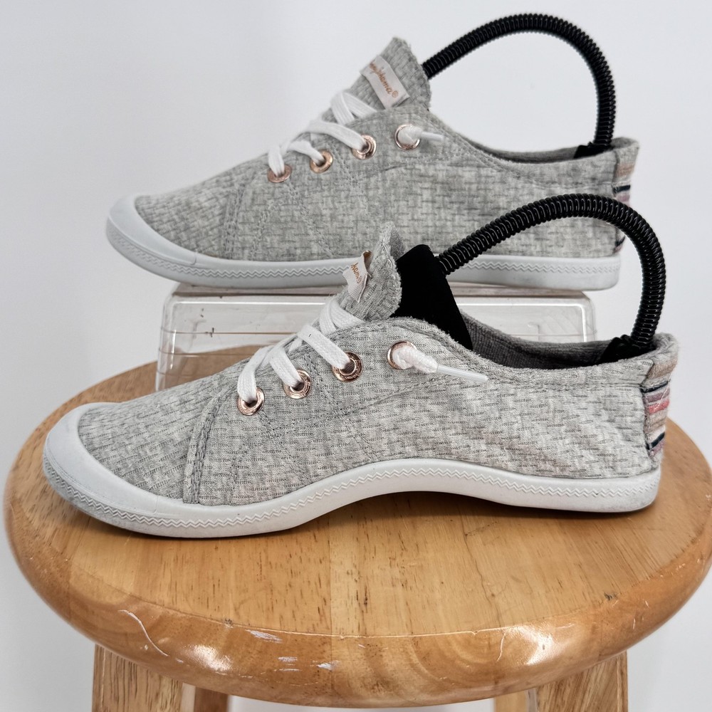 Tommy Bahama Shoes Womens Size 7 Gray Textile Lace Up Casual Sneakers 70 112397