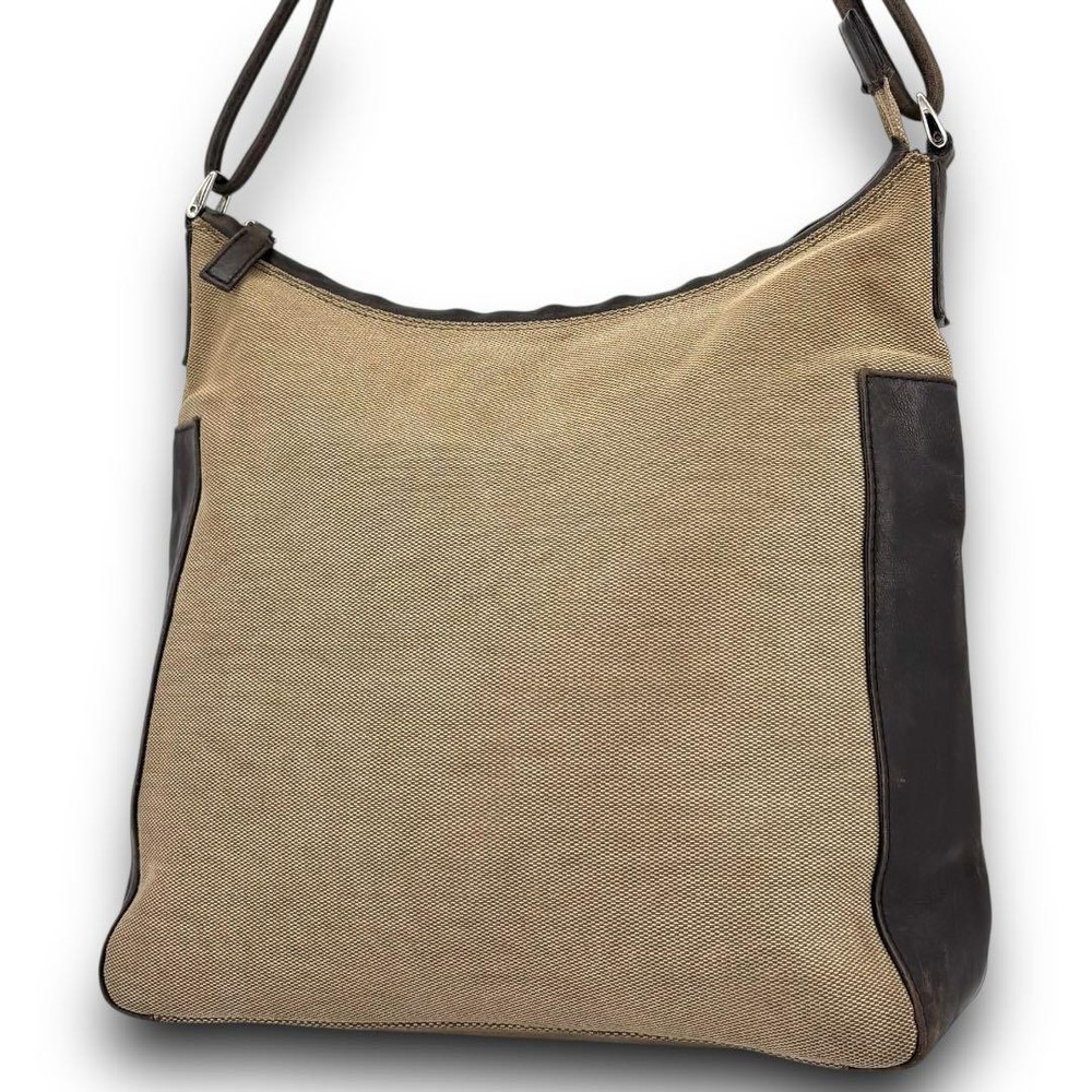 Gucci Authentic One Shoulder Bag Beige Canvas Leather 5% Off