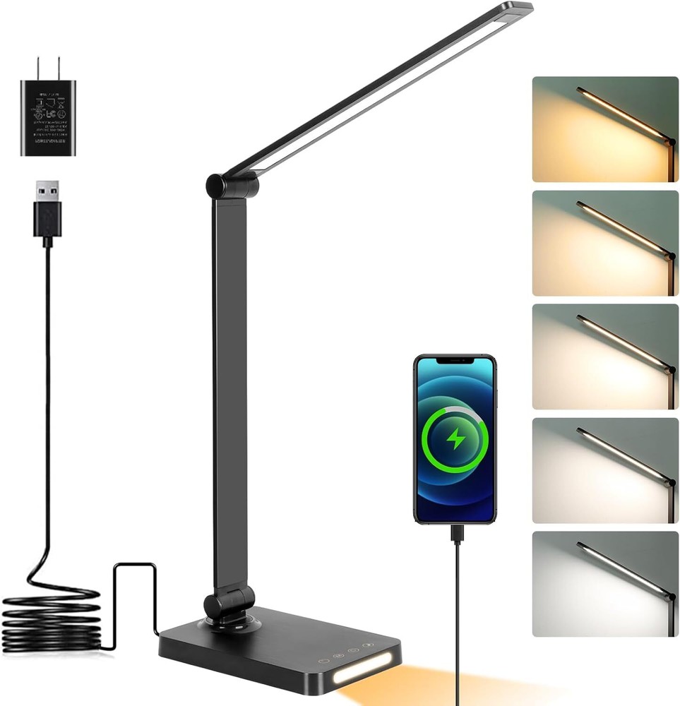 USB LED Desk Lamp with 5 Color Modes for Home Office Use