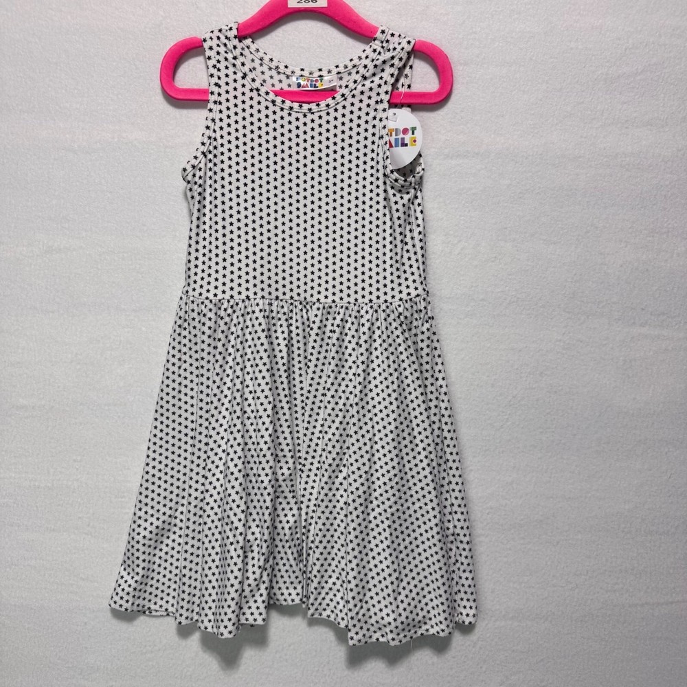 DotDotSmile Girls Size 3/4 White Star Tank Dress NWT