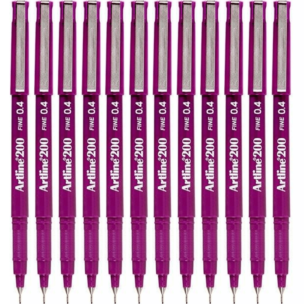 New Artline 200 Fineliner 0.4mm Magenta 12-Pack Box