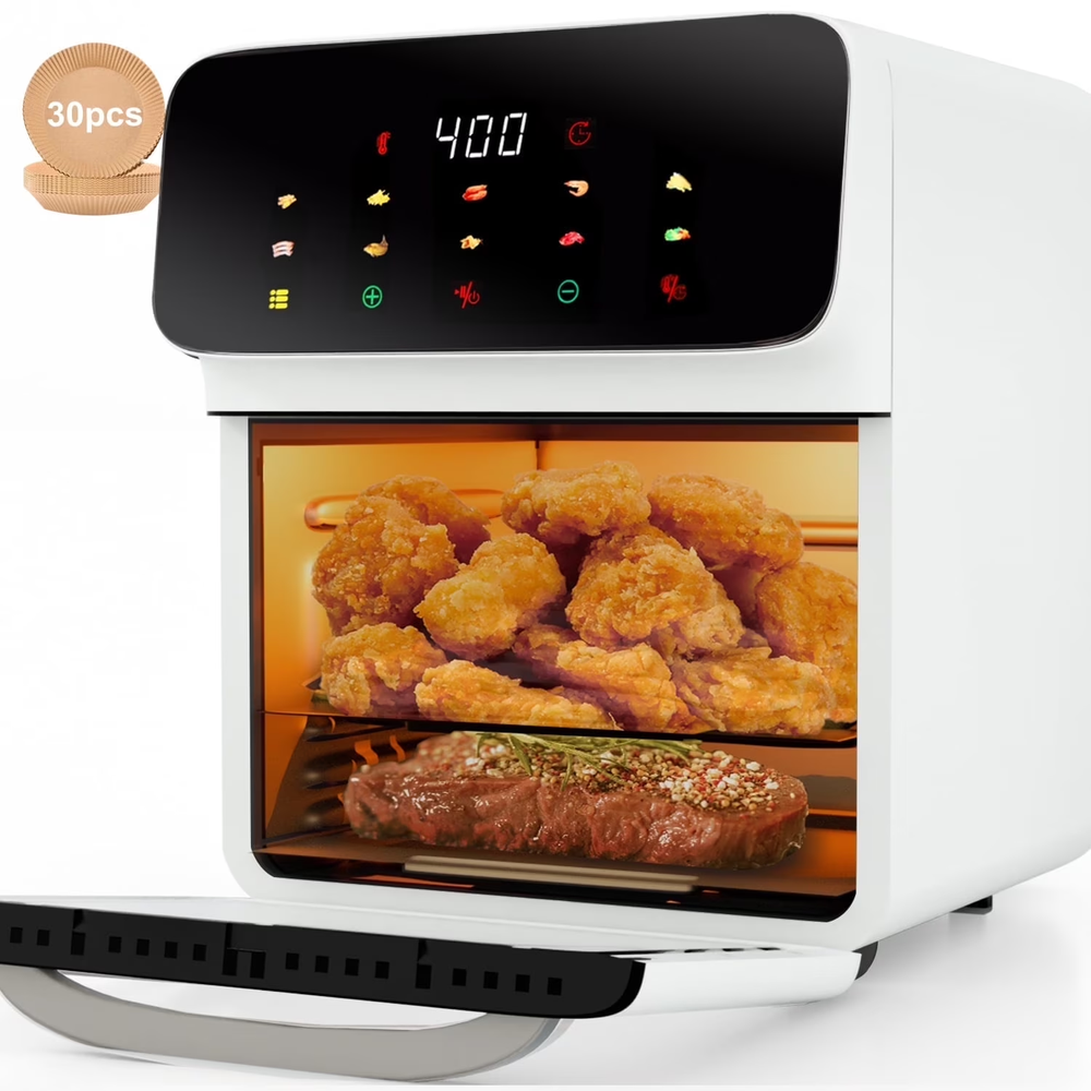 Air Fryer 12QT Convection Oven with 10-In-1 Multi Function, Visible Window and T