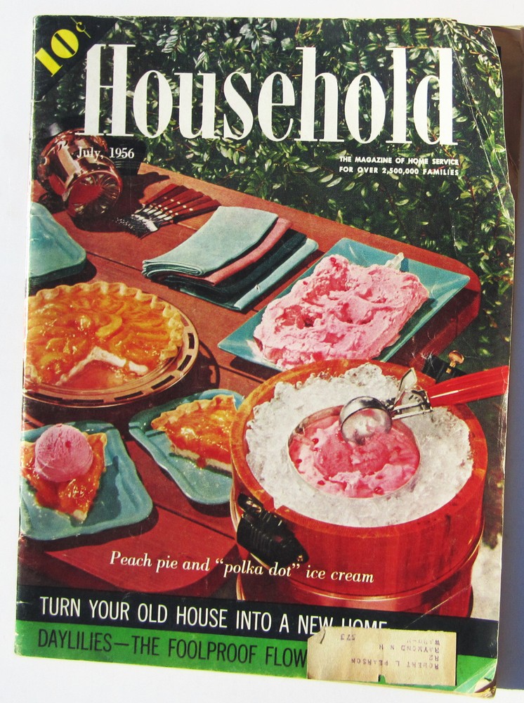 Household Magazine July 1956 Women's Housewife Ads Vintage Good+ Home 1950s