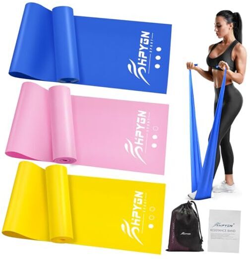 Resistance Bands, Exercise Bands, Physical Therapy 4.9ft 1-Yellow/Pink/Blue