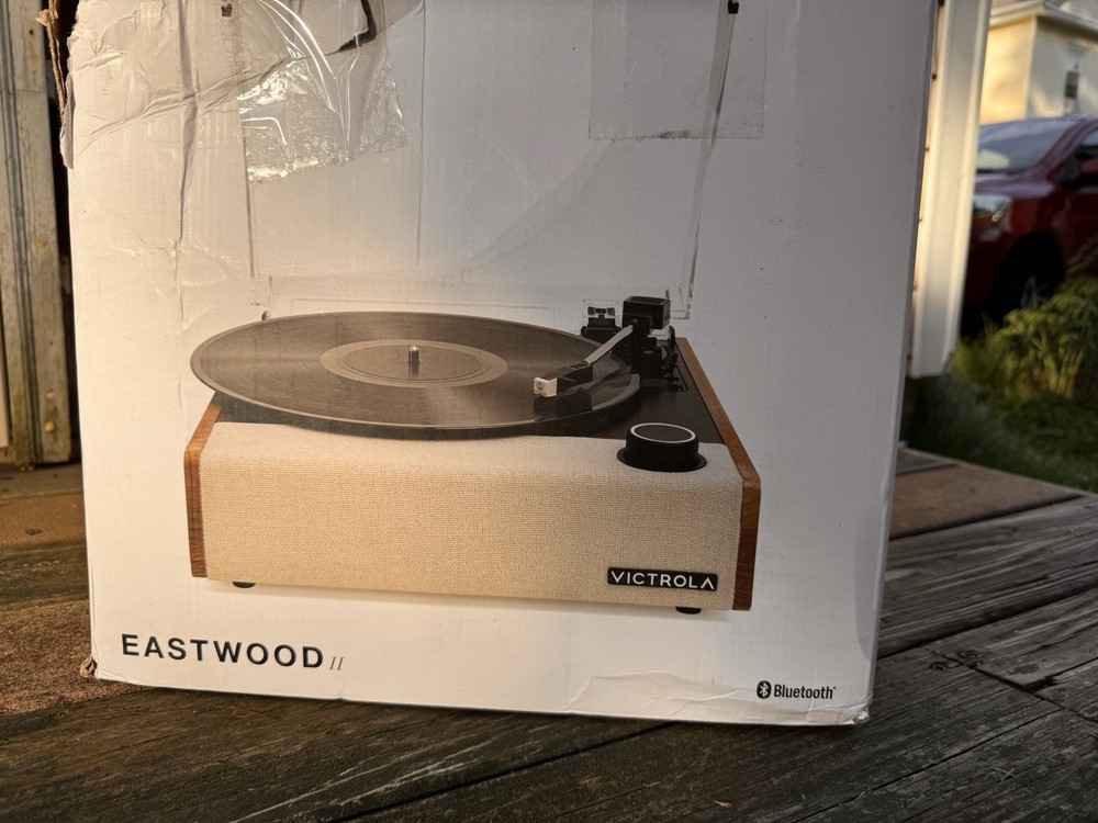 Victrola Eastwood 3-Speed Bluetooth Turntable with Built-in Speakers and Dust Cover
