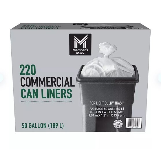 Member's Mark 50 Gallon Commercial Trash Bags (220 ct.) Great Price
