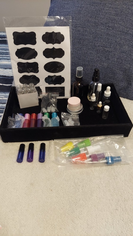 Oil Bottles And Assorted Items