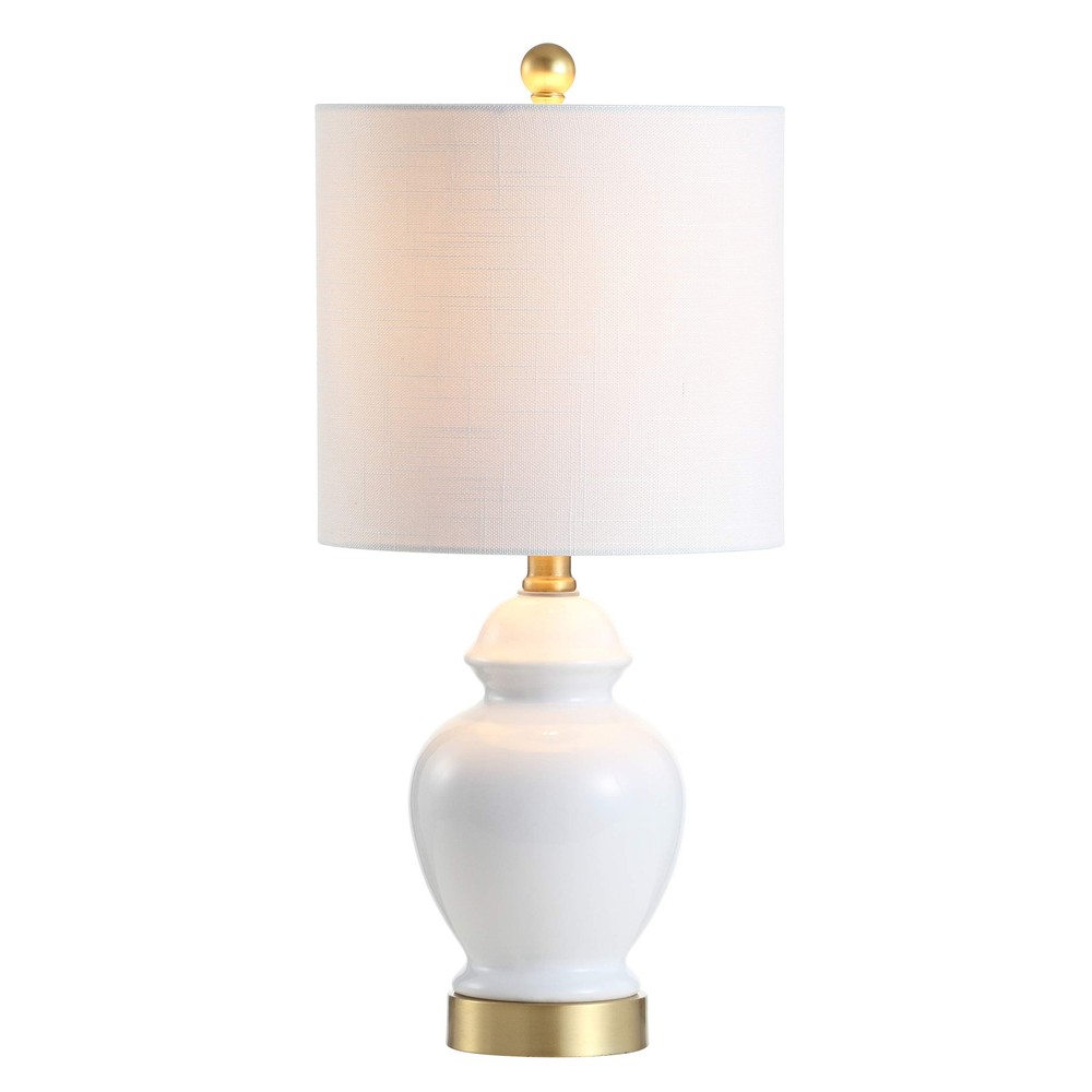 Perry 20-inch LED Table Lamp Ceramic and Metal French Country Bedside Light