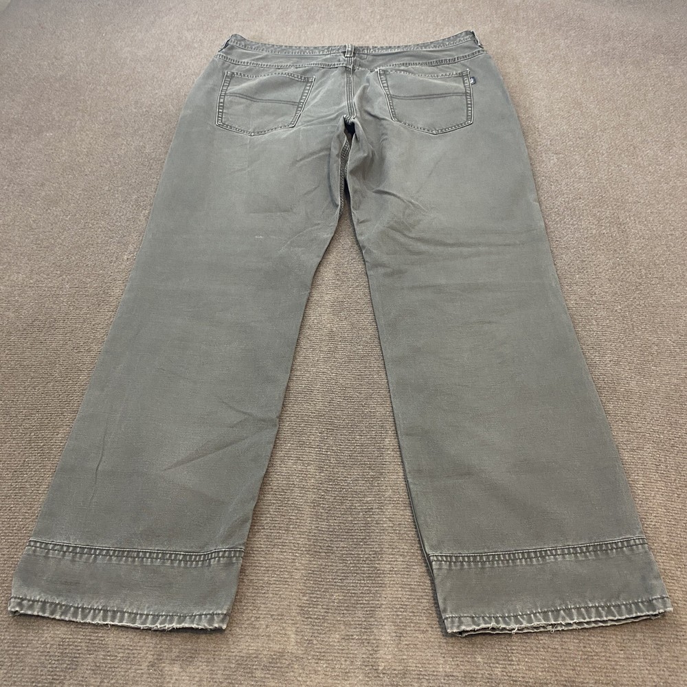 North Face Pants Mens 38x32 Gray Hiking Casual Vented Reinforced Cotton Logo