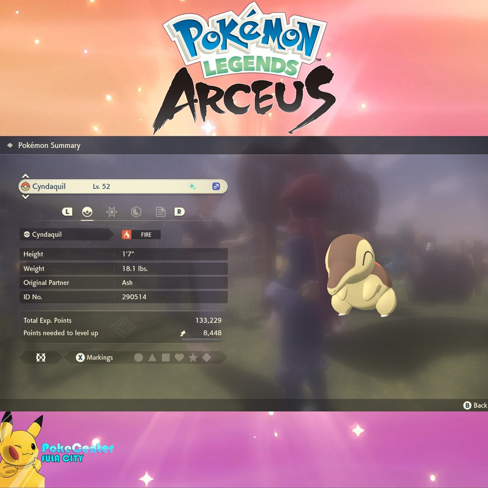 💚Shiny Cyndaquil✨Pokémon Legends: Arceus 💙10 Effort 6EV 🟢 Alpha? Ask!