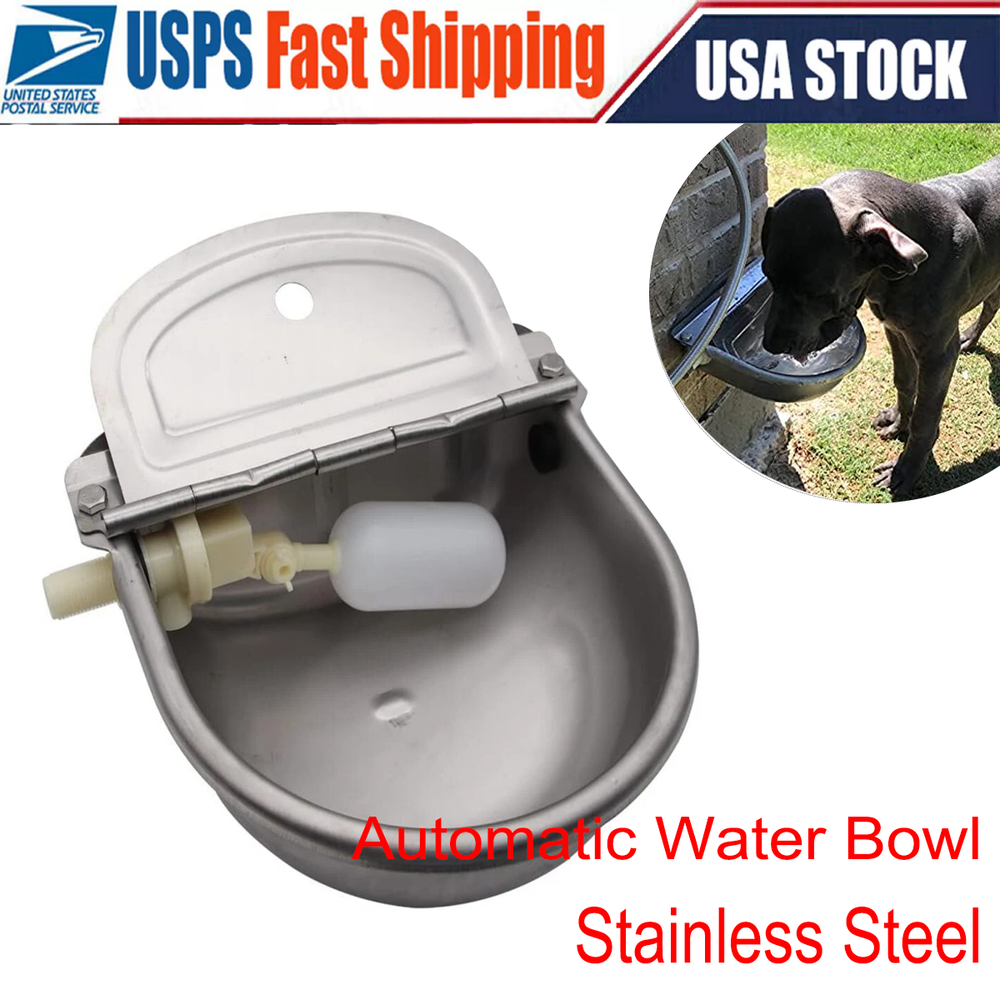 Automatic Water Bowl Drinking Dog Horse Cattle Dispenser 304 Stainless Steel