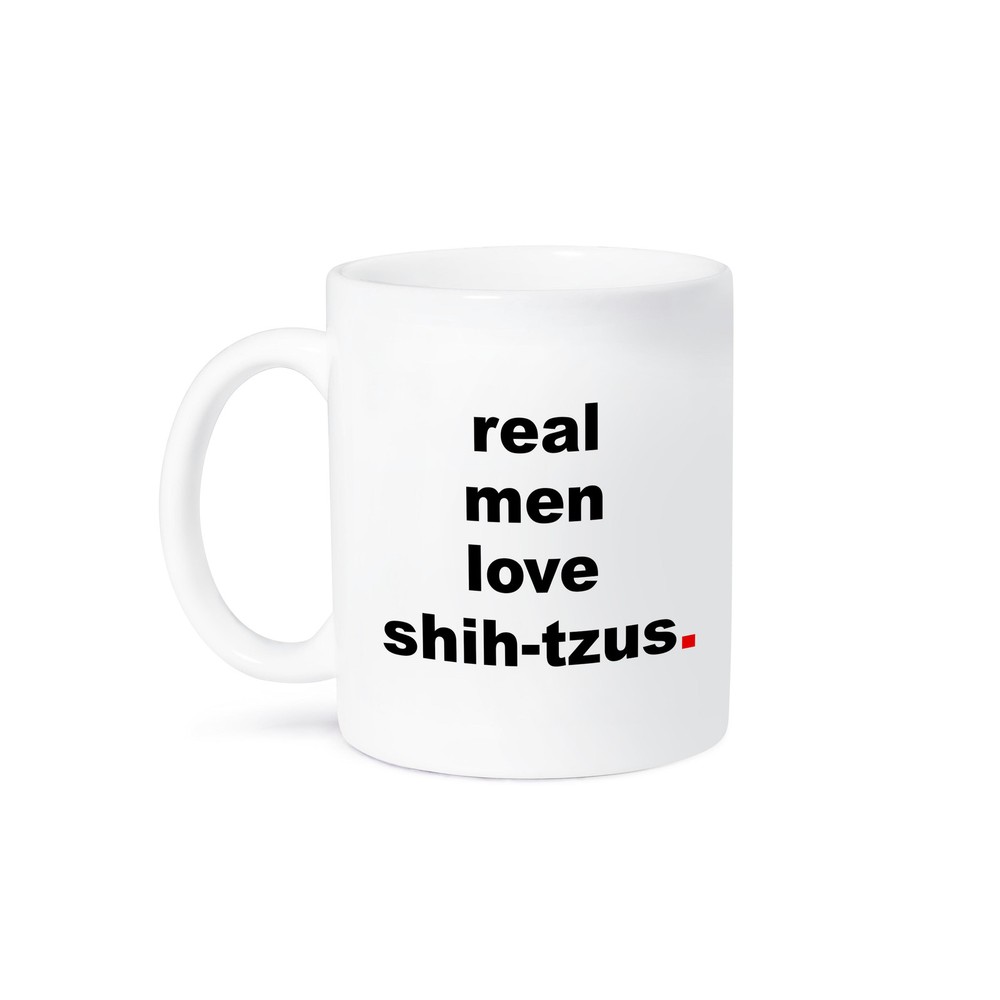 Real men love Shih-Tzus coffee mug by 3dRose