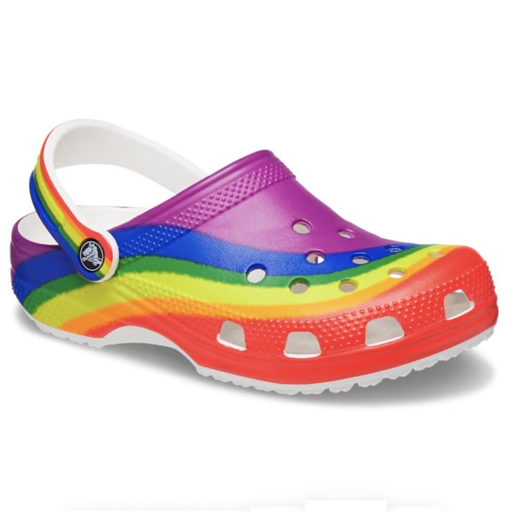 Crocs Classic Rainbow Dye Multicolor Clog Women’s Size 10  /  Men’s Size 8 NEW