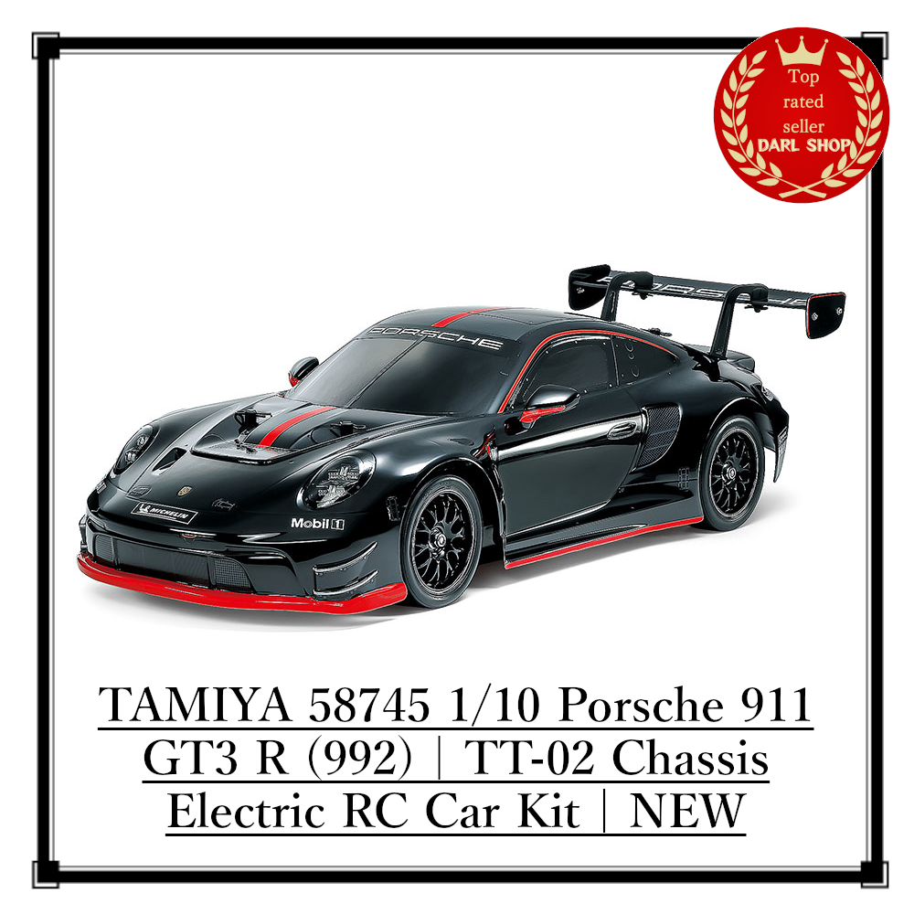 1/10 TAMIYA Porsche 911 GT3 R (992) TT-02 Electric RC Car Kit 58745