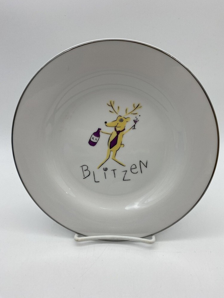Pottery barn reindeer Blitzen Salad dessert cocktail 8.5