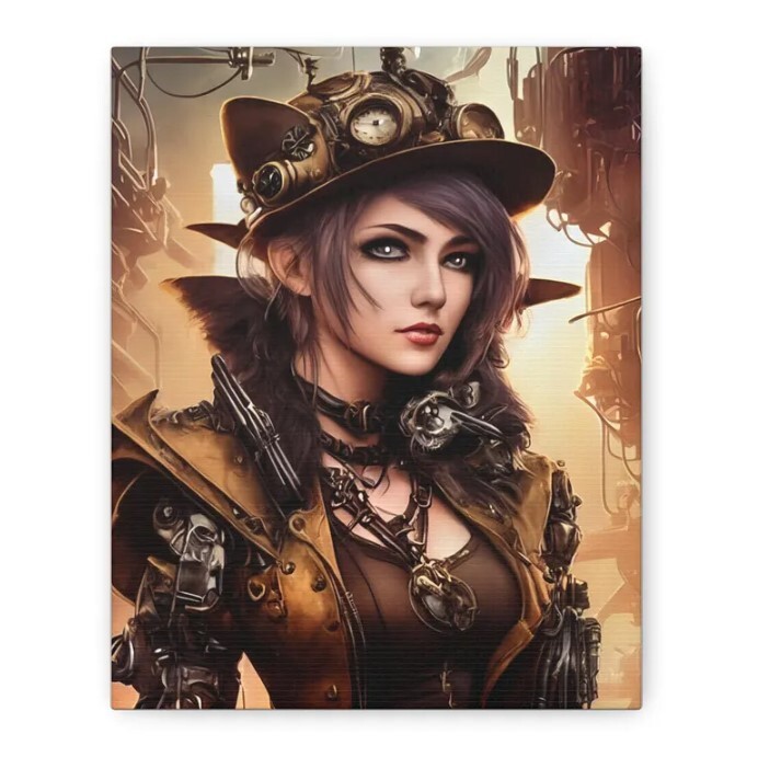 Steampunk Vixen Fantasy Wall Art for Home Decor Lovers