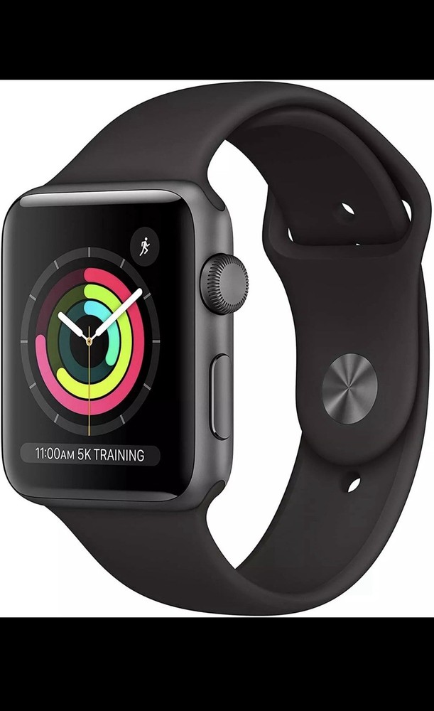 Apple Watch Series 3 GPS 42mm Space Gray Aluminum Case with Black Sport Band