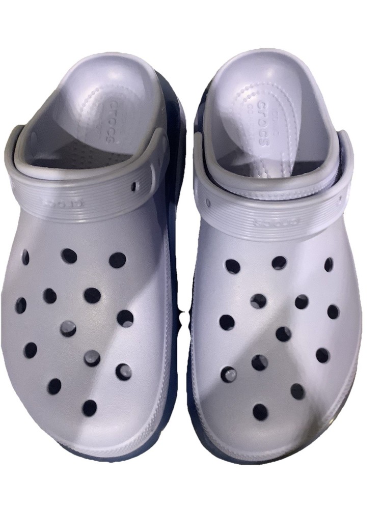 Crocs Mega Crush Clogs Light Blue Chunky Platform Shoes W10 M8