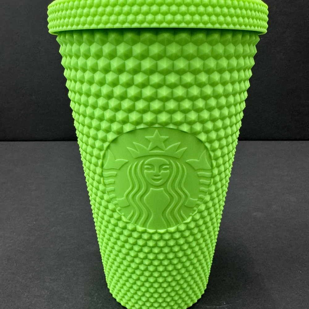 Starbucks 16oz Matte Green Grande Tumbler Fall 2021 Studded No Straw