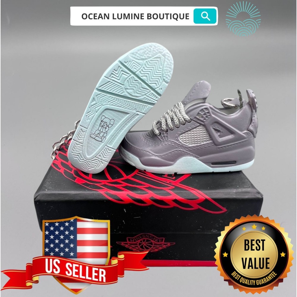 Air Jordan 3D Mini Sneaker Keychain, Shoe Keyring Shoe Box, Display Box Option