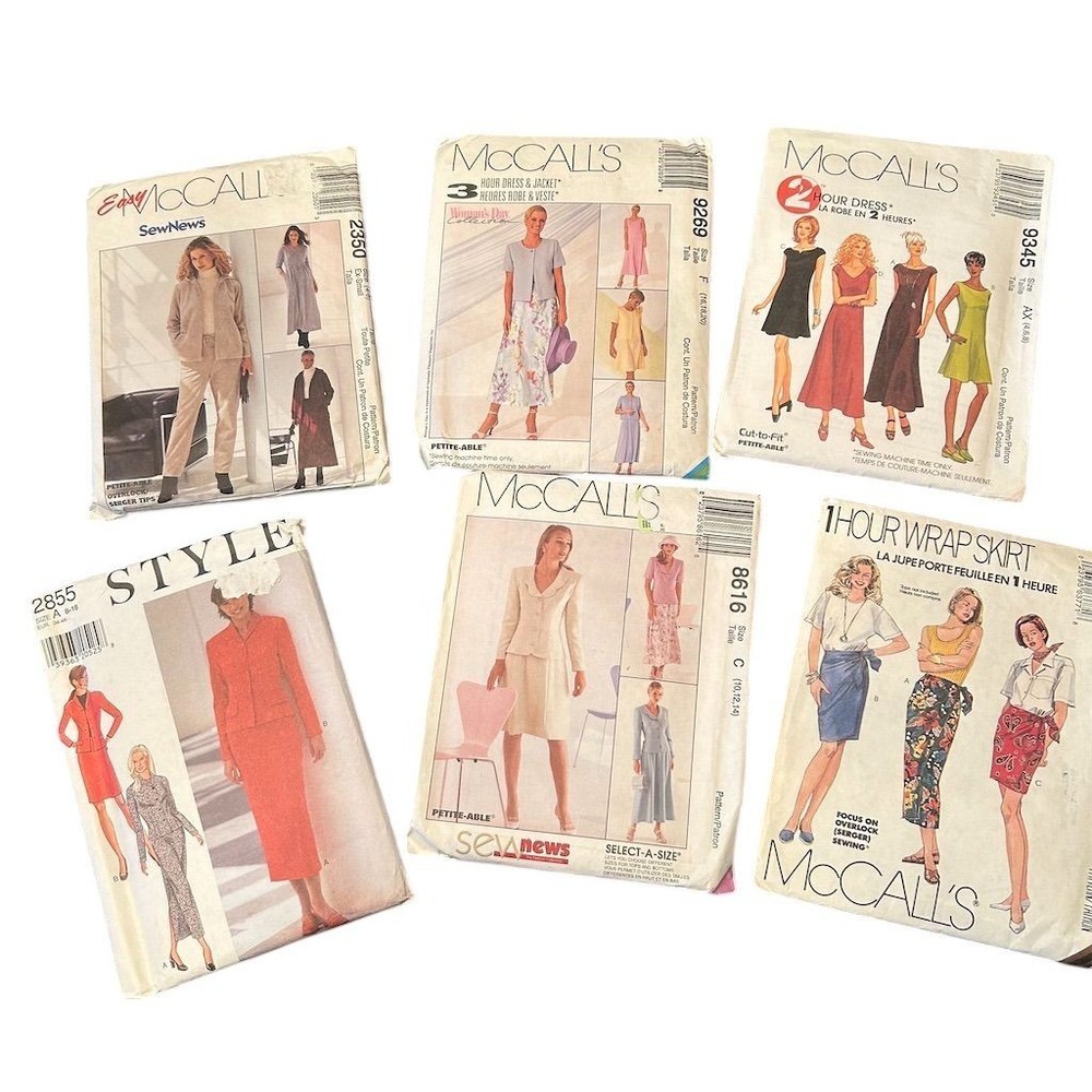 Vintage 90s Y2K McCall's Uncut Sewing Patterns Lot - Dresses & Skirts (6)