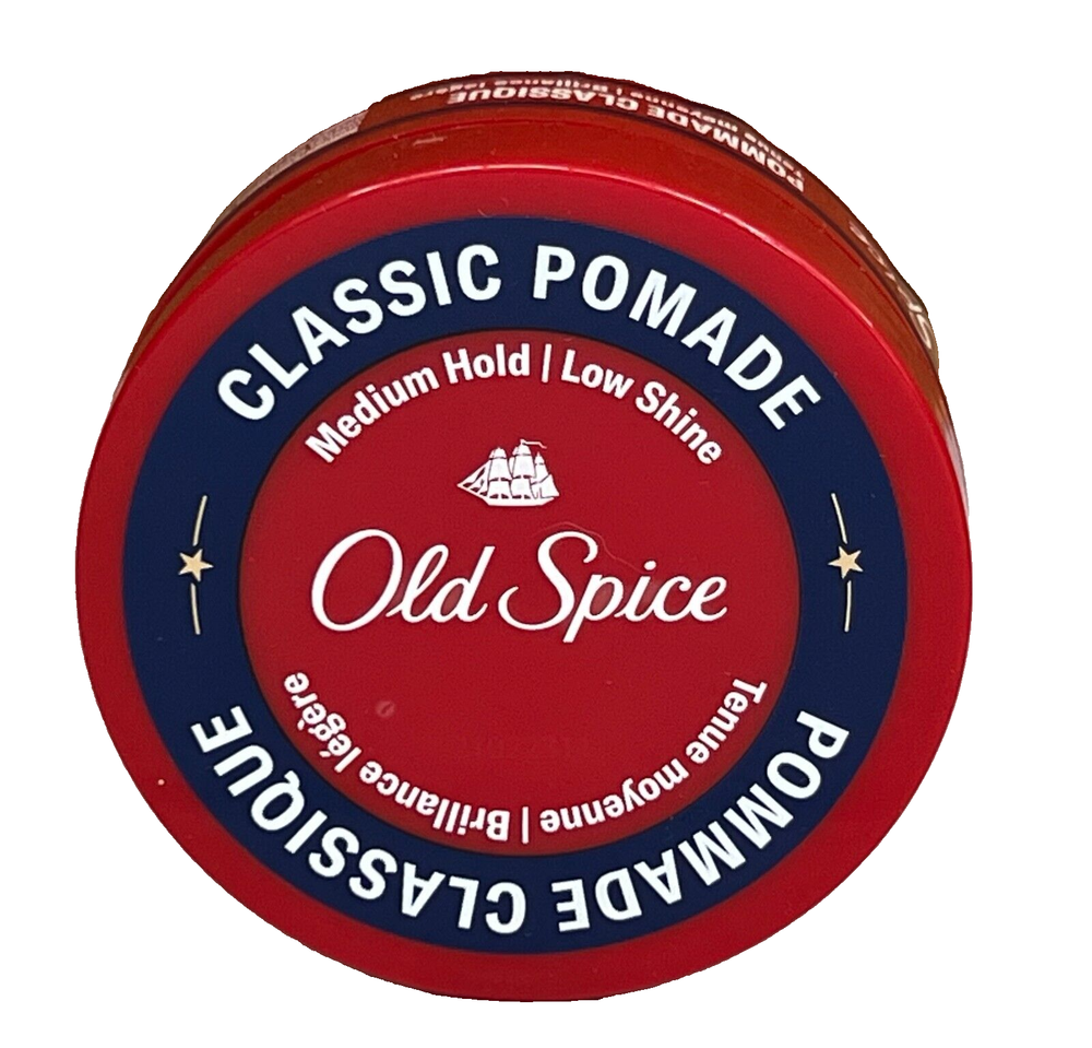 Old Spice Men's Hair Styling Pomade Medium Hold Low Shine 2.22 oz