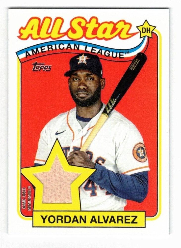 2024 Topps Series 2 Yordan Alvarez 1989 All-Star Bat Relic Card 89ASR-YA