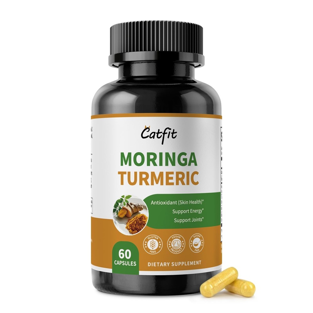 Moringa Capsules with Turmeric Curcumin for Joint, Energy & Gut Sup... Fast Ship
