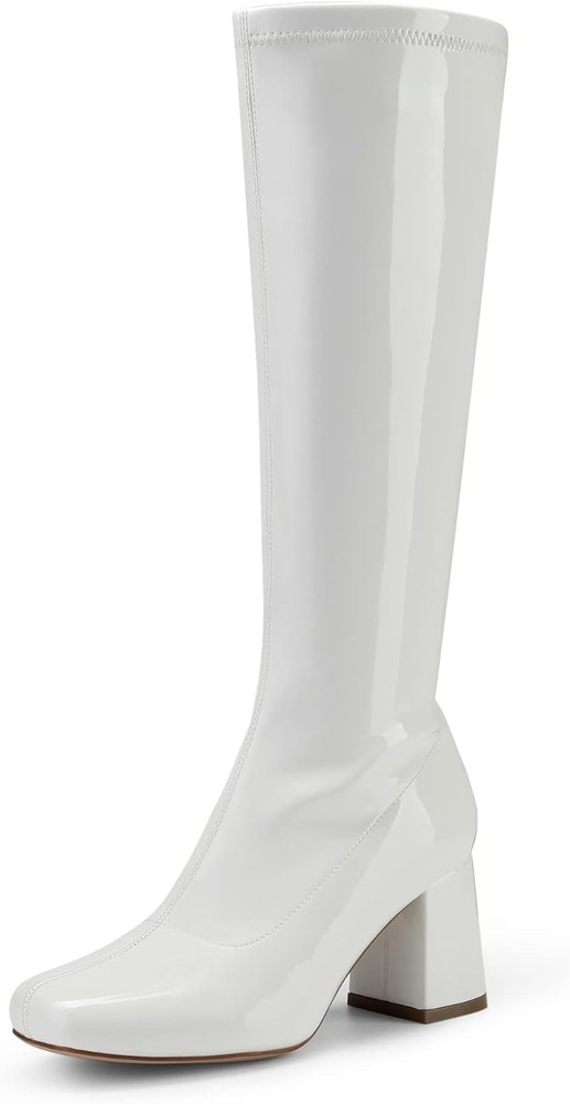 Dream Pairs Women’s Square Toe Chunky Knee High Gogo Boots
