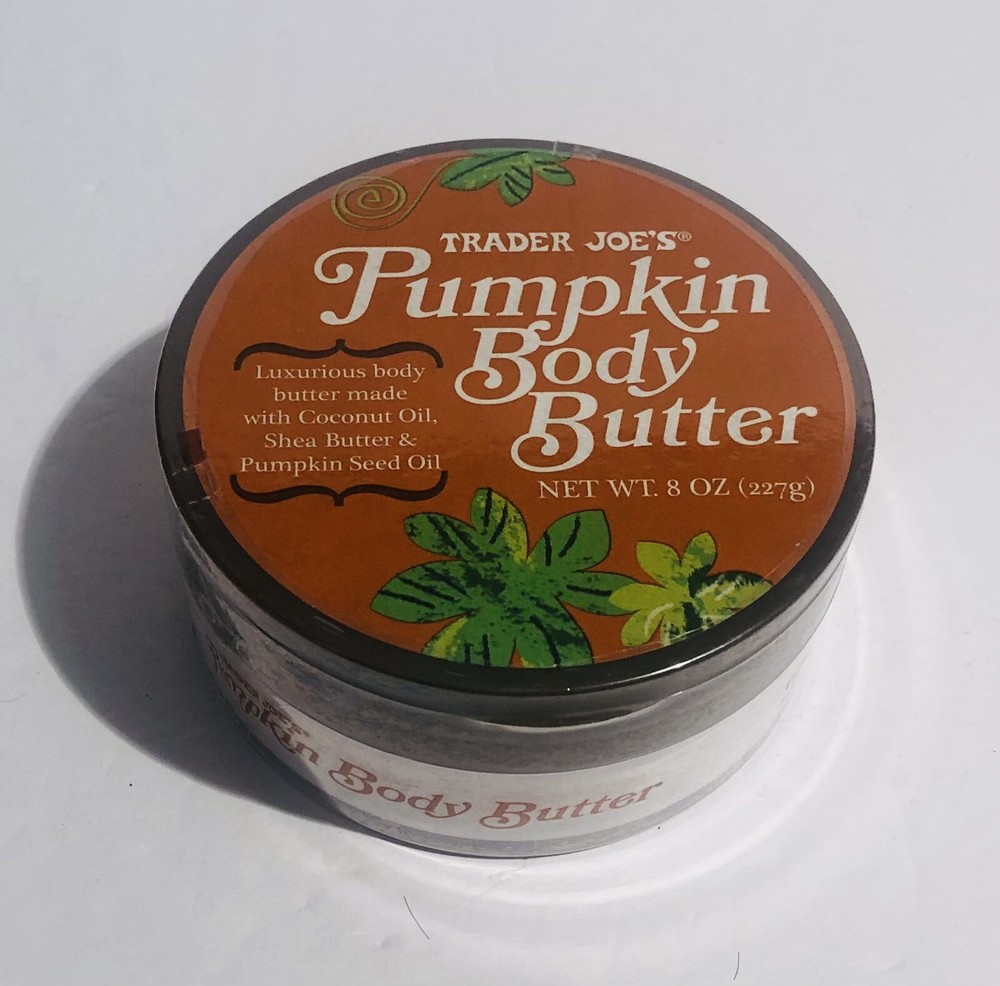 Trader Joe's Pumpkin Body Butter Coconut Oil Shea Cream 8 oz Jar New Sealed