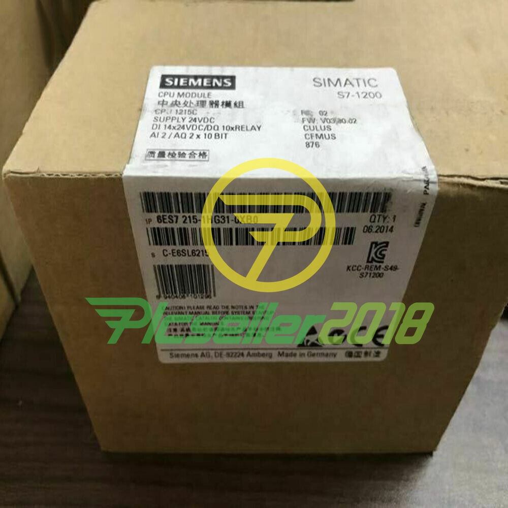 6Es7 215-1Hg31-0Xb0 New Siemens 6Es7215-1Hg31-0Xb0 1Hg31-Oxbo S7-1200 Cpu 1215C