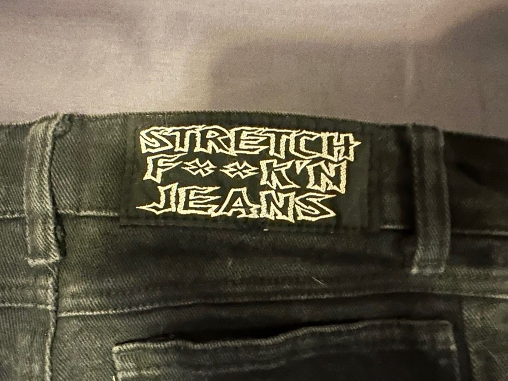 RARE Vintage 90s Lip Service Zippers Bondage Punk Goth Jeans Size 28