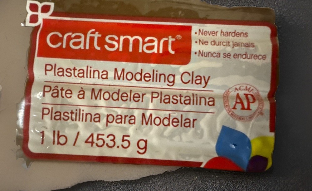 Craft Smart Plastalina Modeling Clay 1 Lb - Gray
