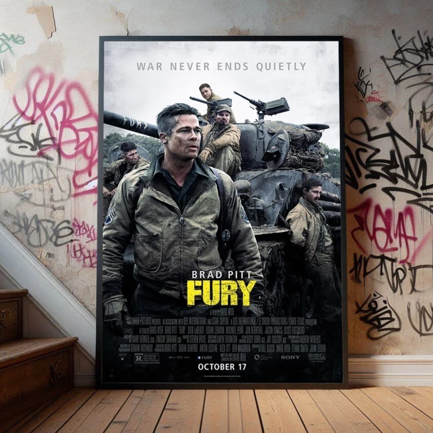 Fury Movie Premium Poster for Film Fans Collectibles
