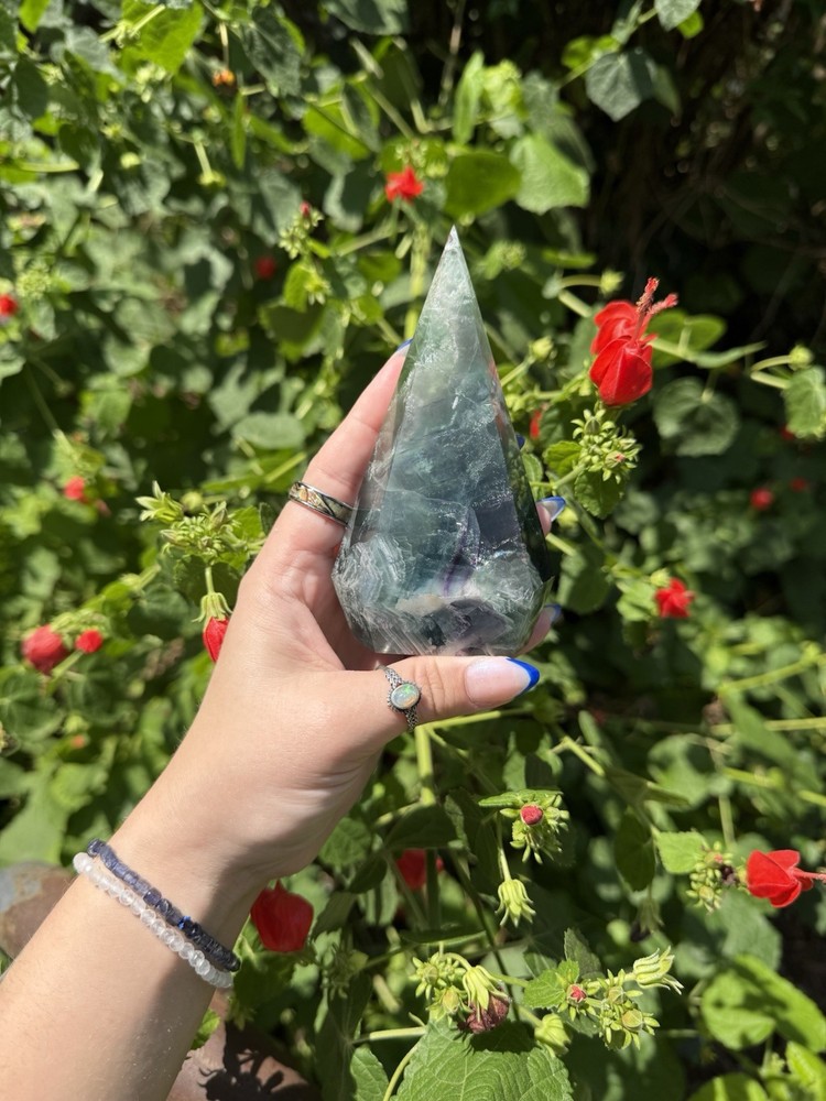 Fluorite Diamond Crystal Carvings – Handpicked for Energy & Intuition