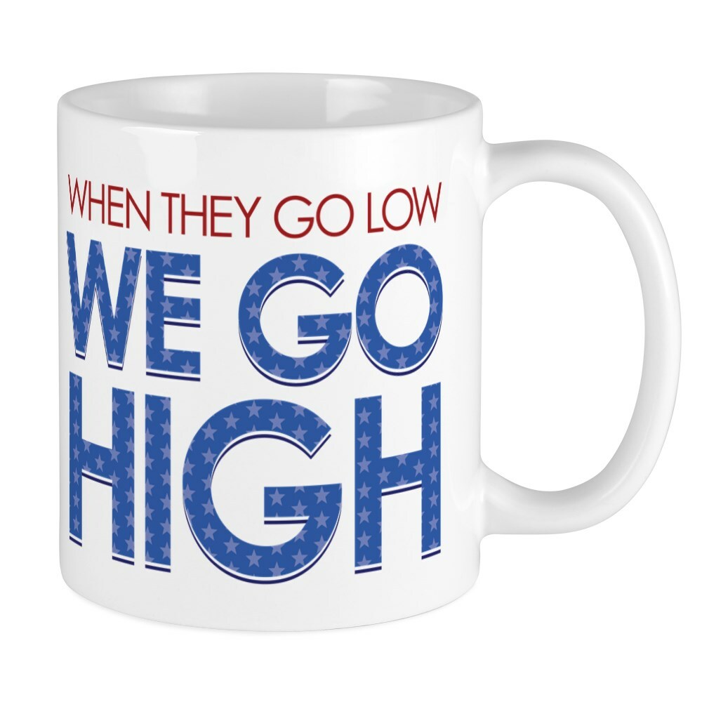 CafePress 11 oz They Go Low We Go High Ceramic Mug