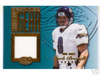 2000 Leaf certified    Away Game Jerseys   Mark Brunell  Jacksonville Jaguars