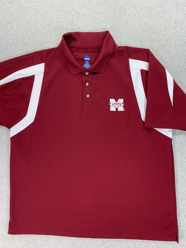 Mississippi State Bulldogs NCAA Campus Short Sleeve Polo Shirt (Men's XL) Maroon