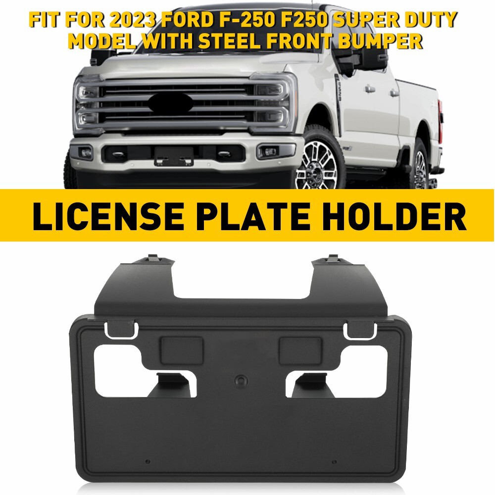 Front License Plate Bracket Tag Holder For 2023 Ford F-250 F250 Super Duty Truck