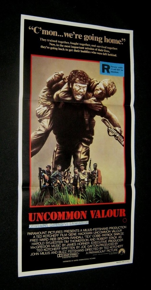 Original 1983 UNCOMMON VALOR Rare Australian Daybill Insert
