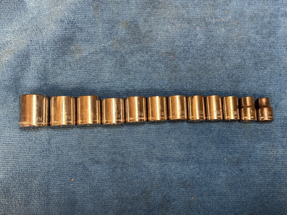 Craftsman USA Made, 12 Point, 3/8-IN Drive, Metric, Shallow Socket Set of 12.