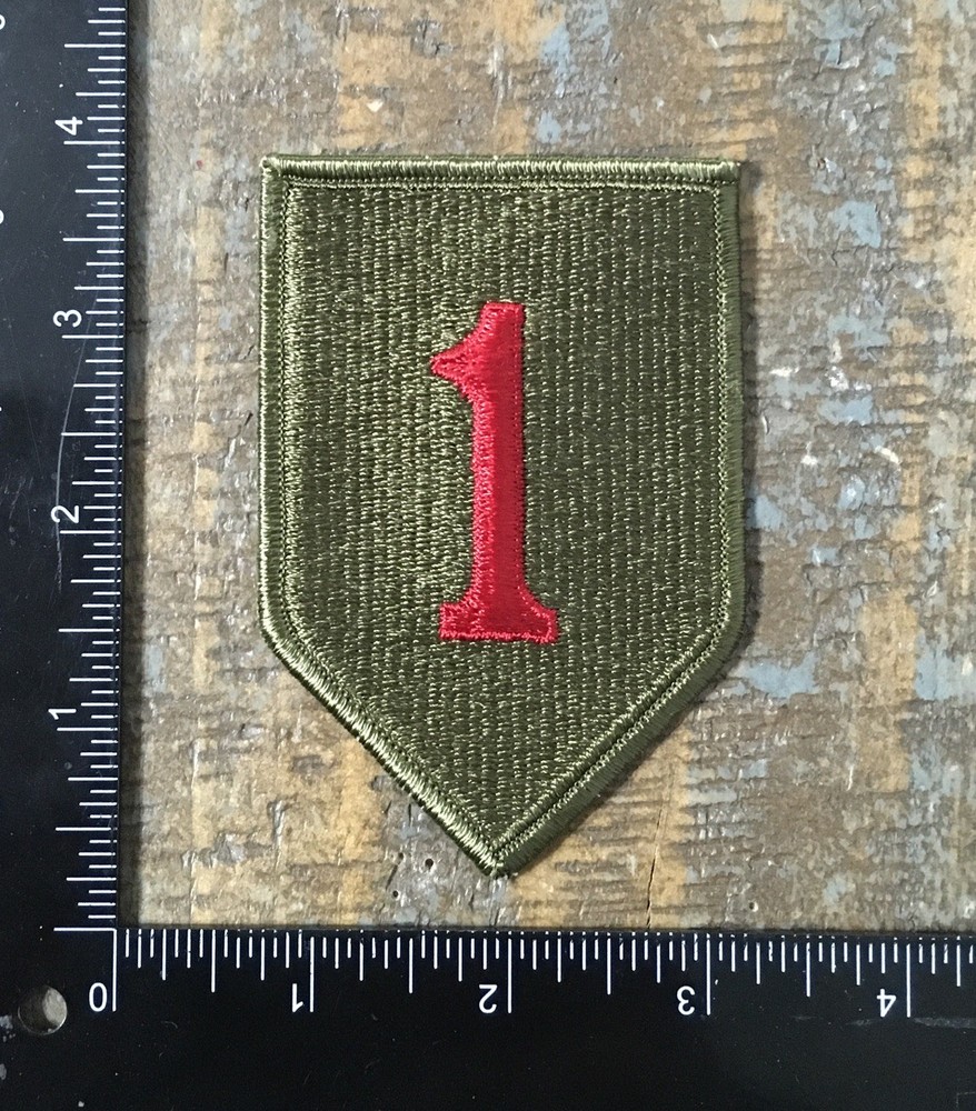 Vintage US Army 1st Infantry Division Big Red One Full Color SSI Insignia Patch