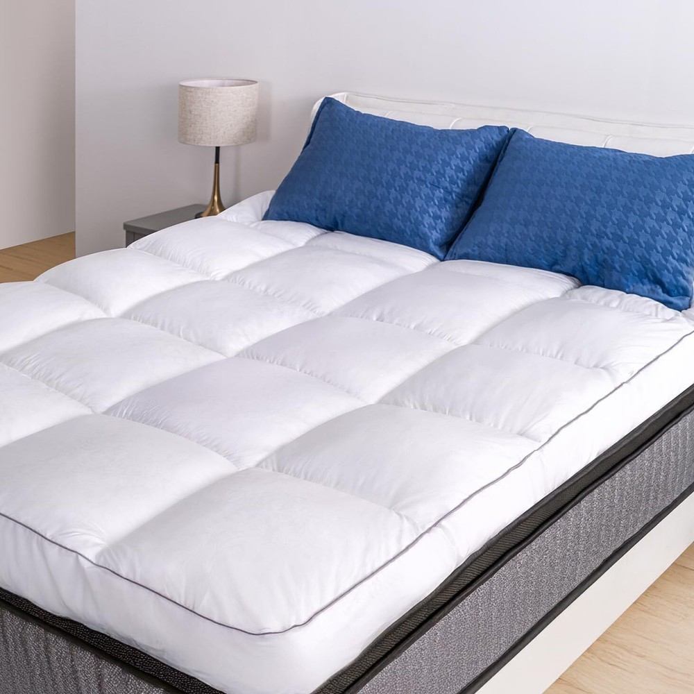 Twin Mattress Topper, Cooling Plush Pillow Top, 400TC, Extra Thick
