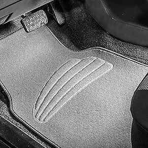 FH Group Universal Fit 4pcs Carpet Car Floor Mats For Auto SUV Truck - Gray