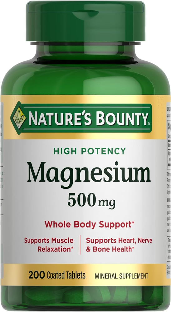 Nature'S Bounty Magnesium, Bone and Muscle Health, Whole Body Support, Tablets,