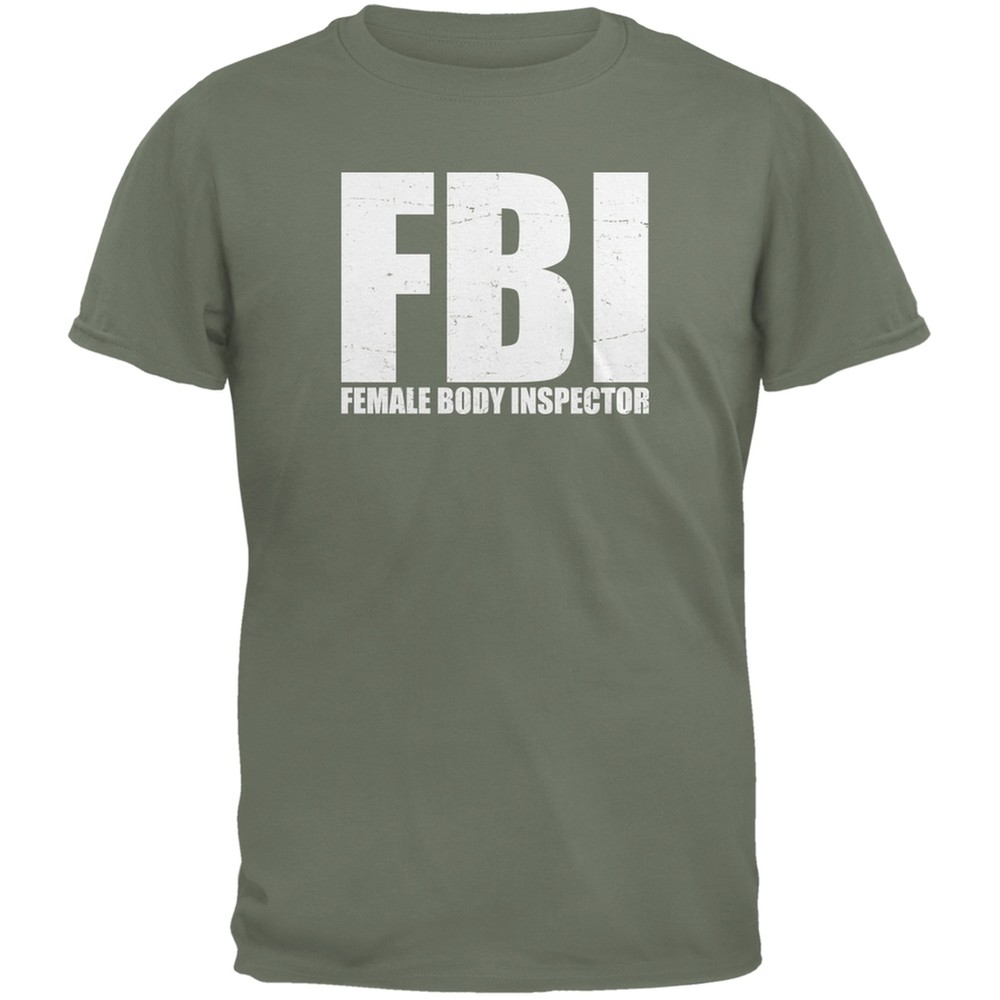 Female Body Inspector Military Green Adult T-Shirt