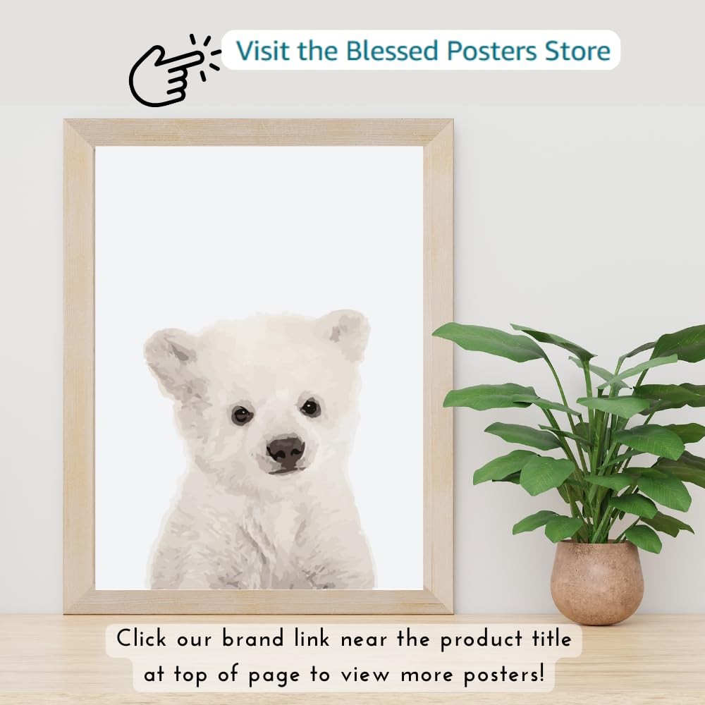 Cute Polar Bear Wall Art Decor for Animal Lovers Home Gift